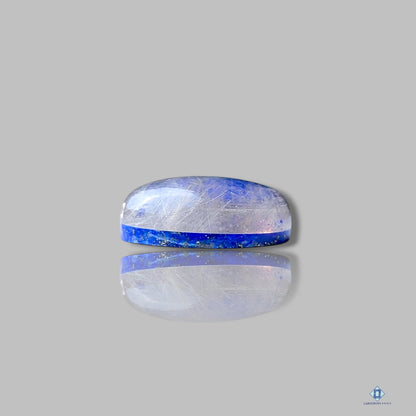 Lapis Lazuli + Golden Rutile Quartz Oval Doublets