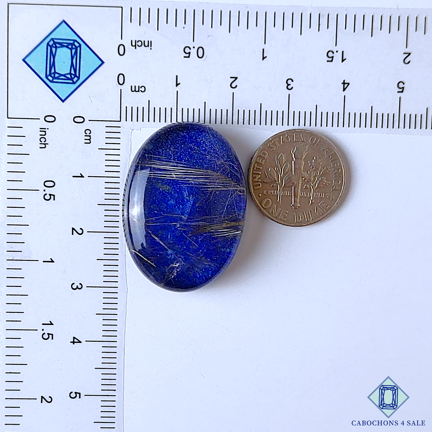 Lapis Lazuli Rutile Quartz Doublets