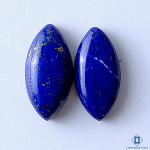 Lapis Lazuli With Pyrite Marquise Pairs 21x10x6mm