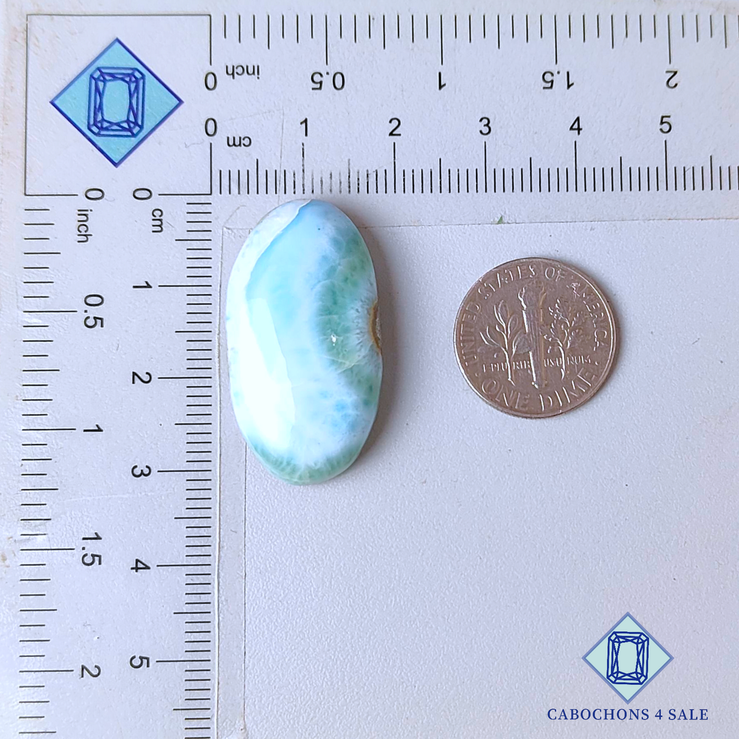 Larimar Oval Cabochons 30*16*7mm