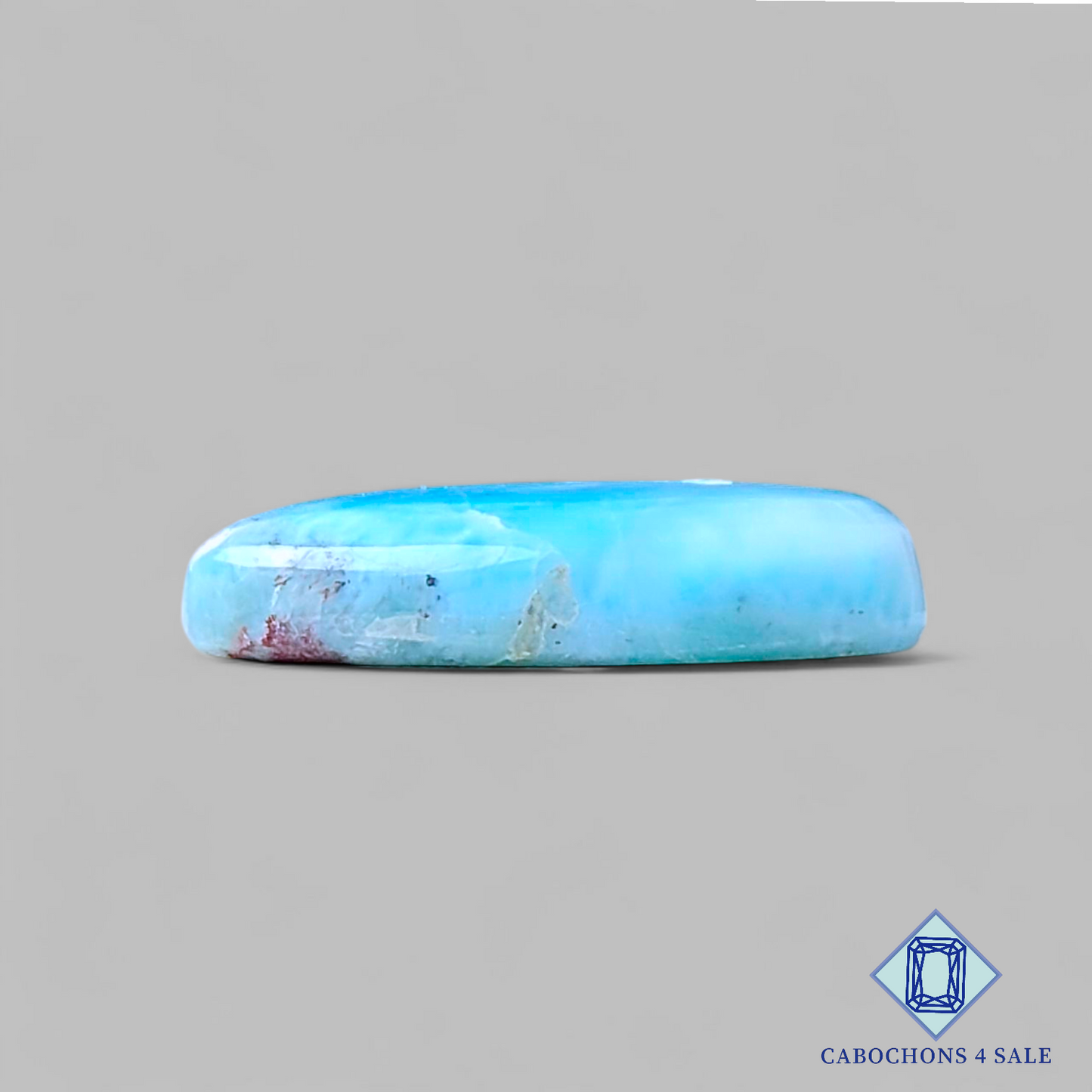 Cabujones ovalados de larimar de 22 x 12 x 5 mm