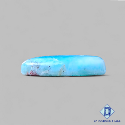 Cabujones ovalados de larimar de 22 x 12 x 5 mm