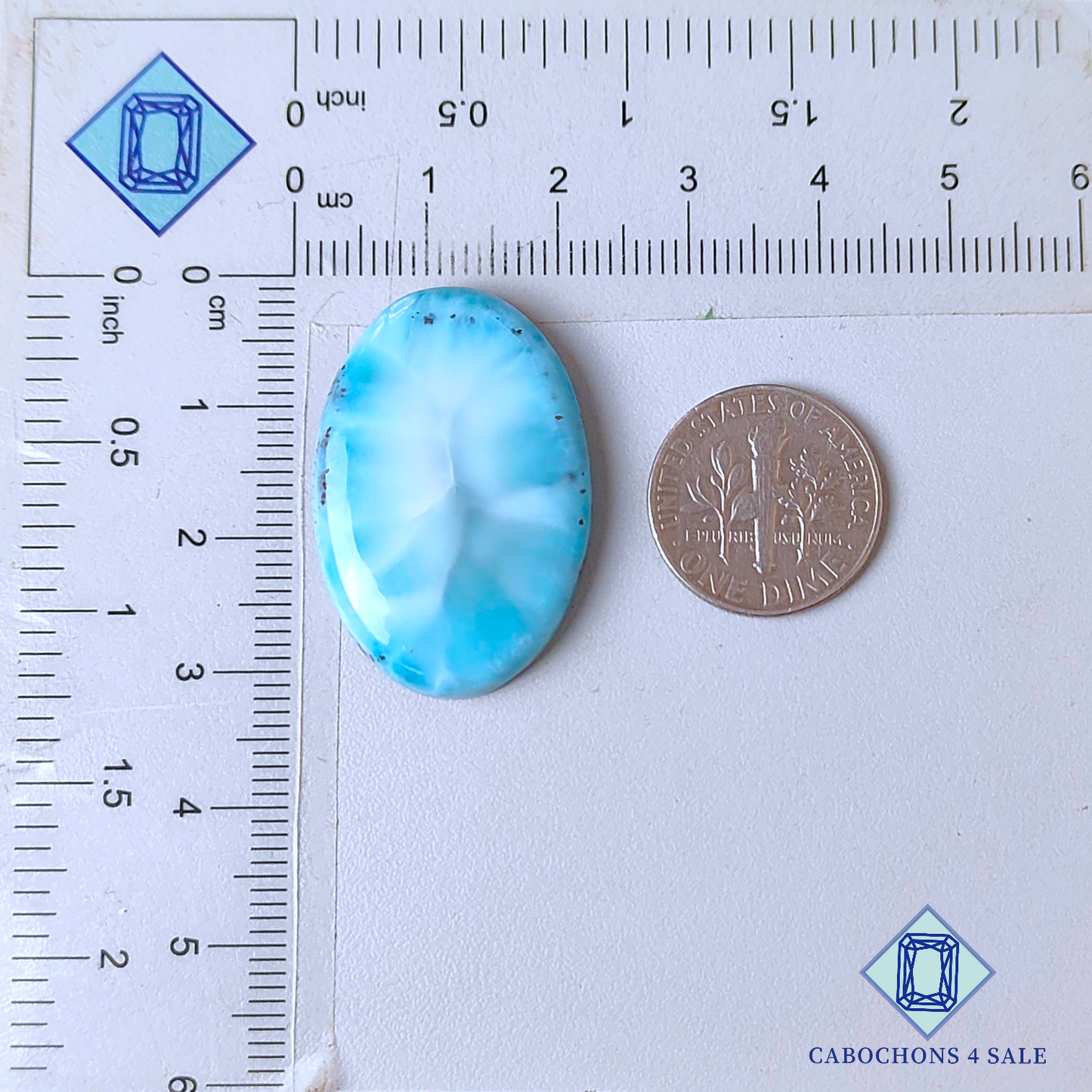 Larimar Oval Cabochons 31*21*5mm