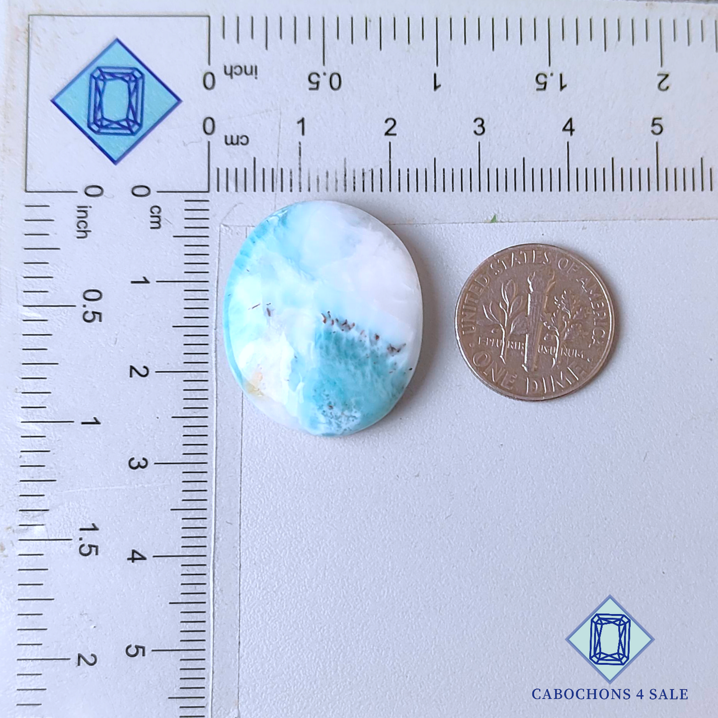 Larimar Oval Cabochons 26*21*6mm