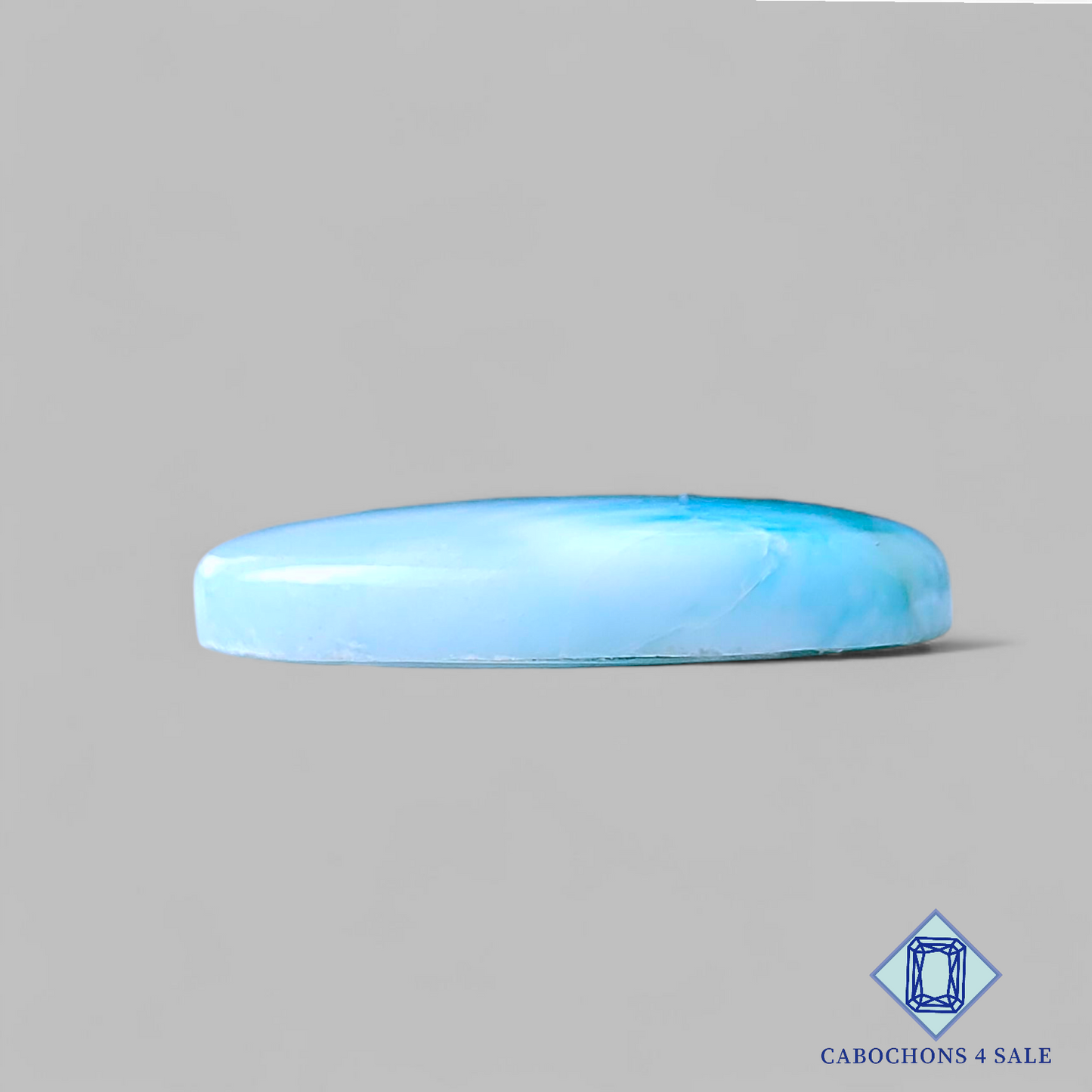 Cabujones ovalados de larimar de 26 x 19 x 5 mm