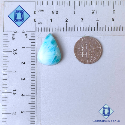 Larimar Pear Cabochons 20*15*5mm