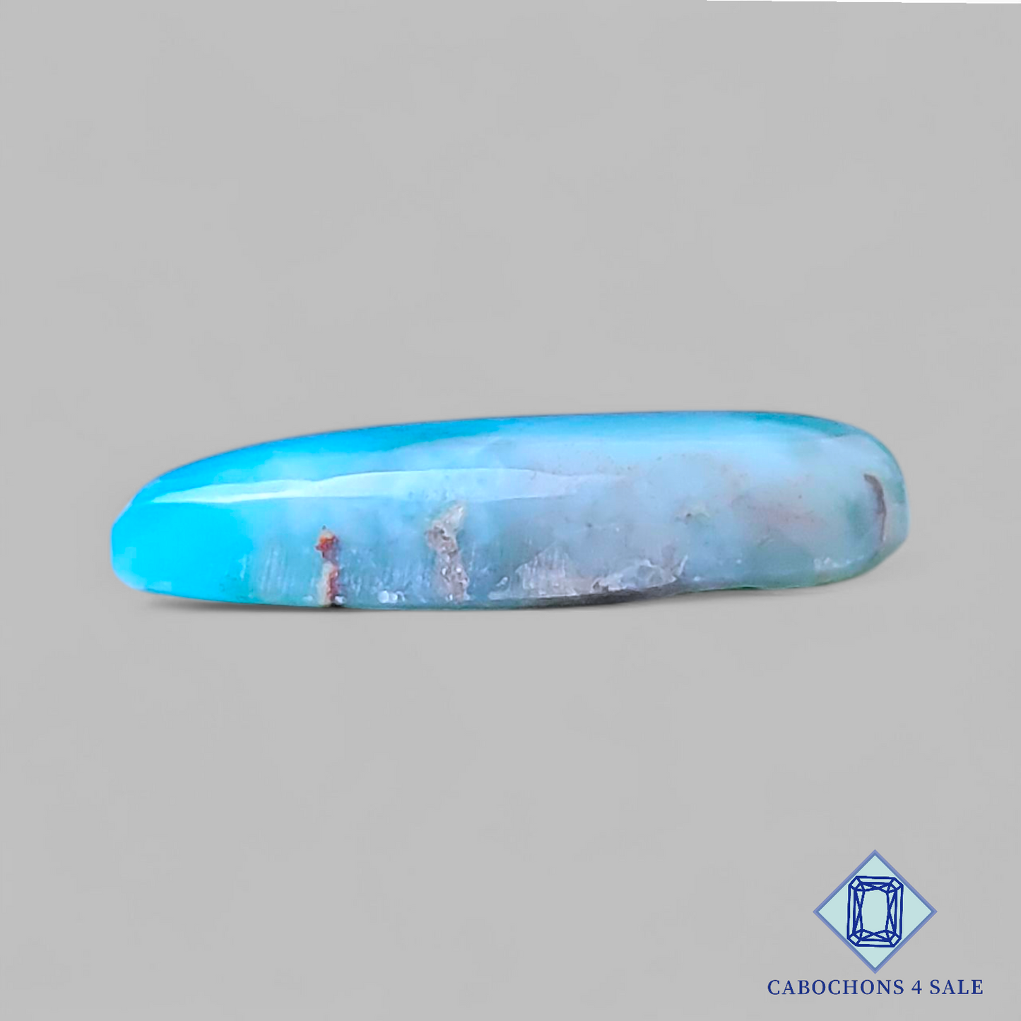 Cabujones de pera de larimar de 22 x 14 x 4 mm