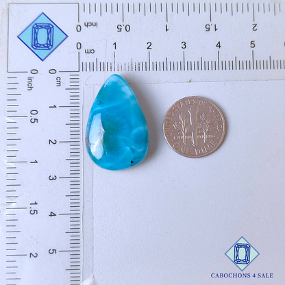 Larimar Pear Cabochons 27*17*7mm