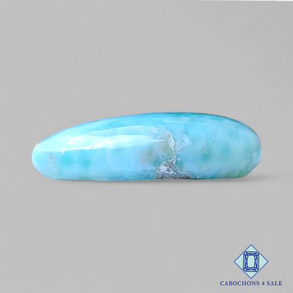 Cabujones de pera de larimar de 27 x 20 x 7 mm