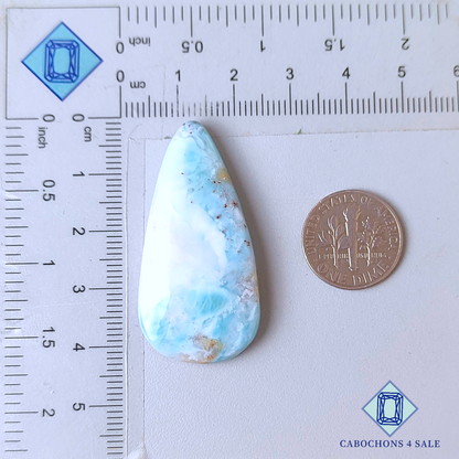 Larimar Pear Cabochons 42*21*5mm