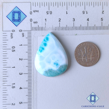 Larimar Pear Cabochons