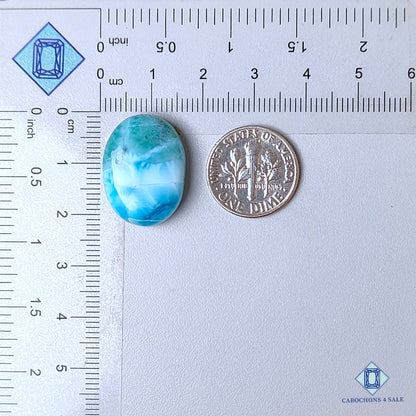 Natural Larimar Gemstone  Oval Cabochons 21*15*7mm from Dominican Republic available for sale