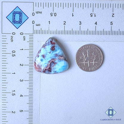 Natural Larimar Gemstone  Triangle Cabochons 24*22*5mm from Dominican Republic  available for sale