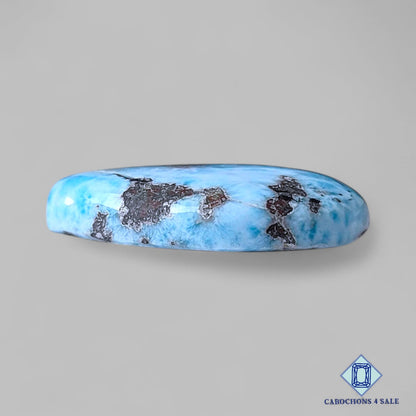 Cabujones de pera de piedra preciosa larimar natural de 30 x 21 x 6 mm de República Dominicana disponibles para la venta.