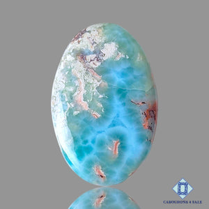 Natural Larimar Gemstone  Oval Cabochons 37*24*6mm from Dominican Republic  available for sale