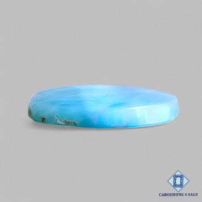 Cabujones ovalados de piedra preciosa larimar natural de 24 x 18 x 4 mm de República Dominicana disponibles para la venta.