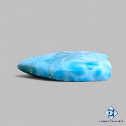 Tallas de corazón de piedra preciosa de larimar natural de 21 x 21 x 5 mm de República Dominicana disponibles para la venta