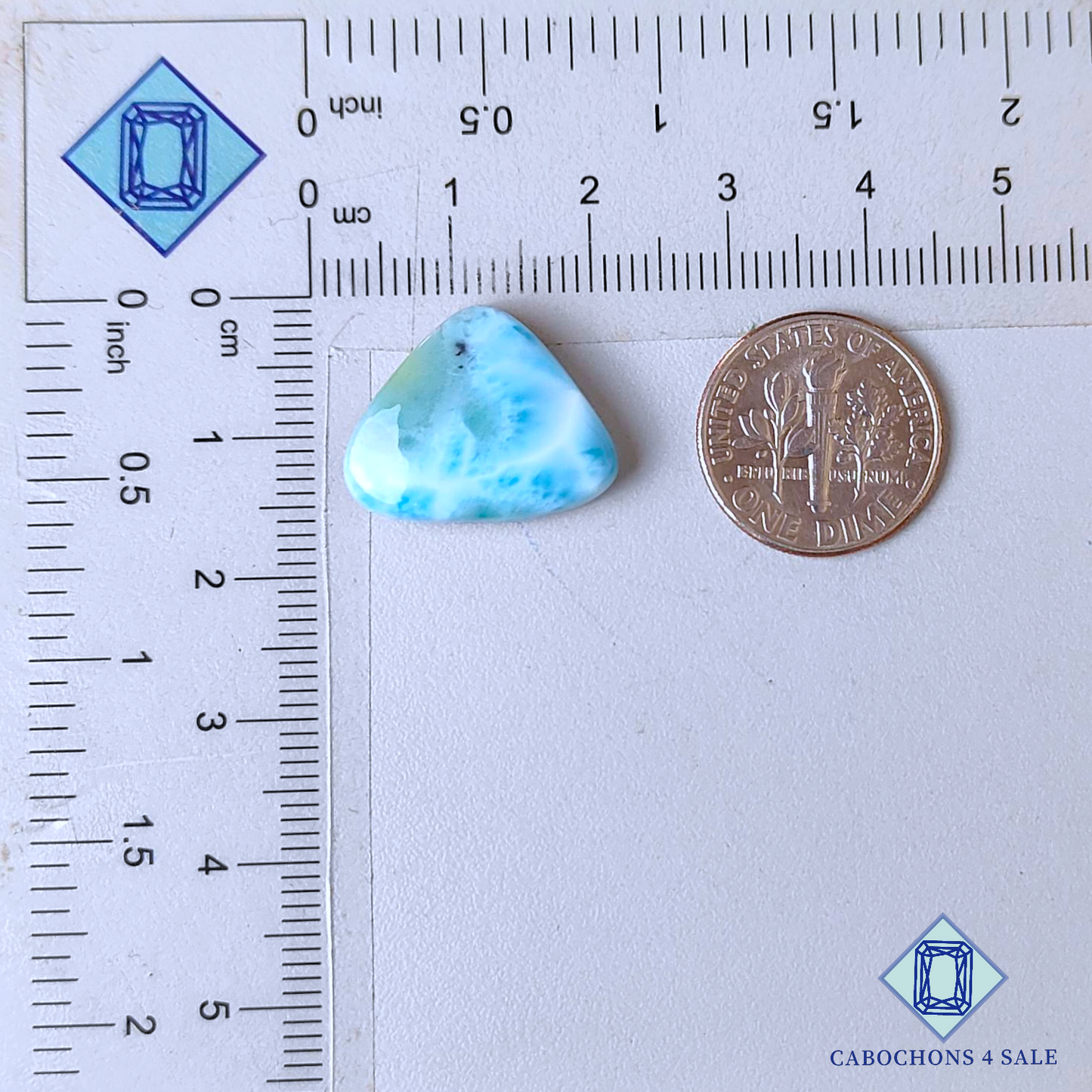 Larimar Pear Cabochons