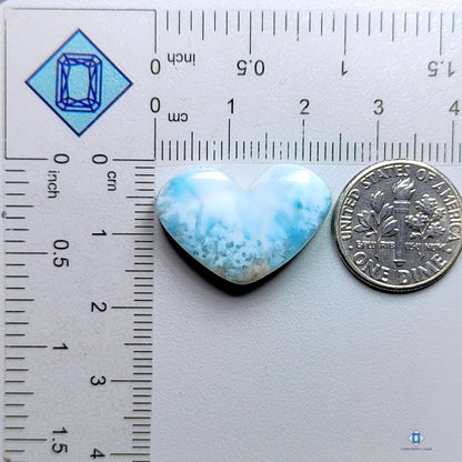 Larimar Heart Carvings