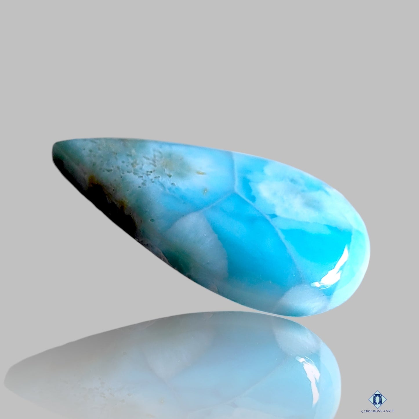 Larimar Pear Cabochons