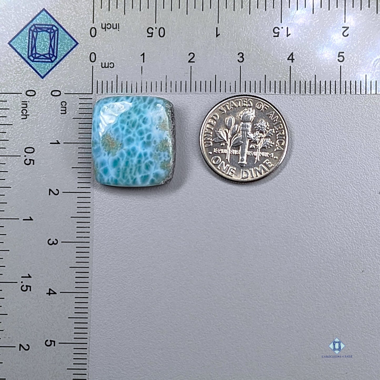 Larimar Cushion Cabochons