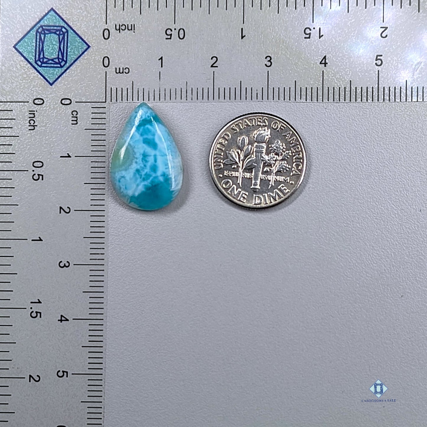 Larimar Pear Cabochons