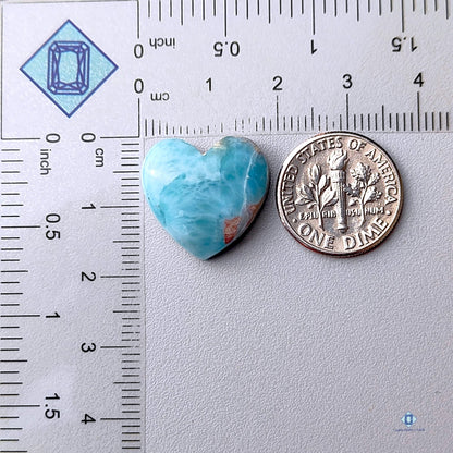 Larimar Heart Carvings