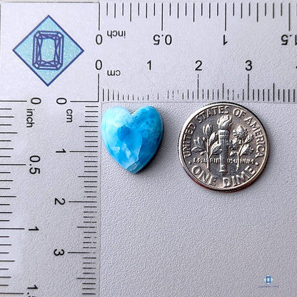 Larimar Heart Carvings