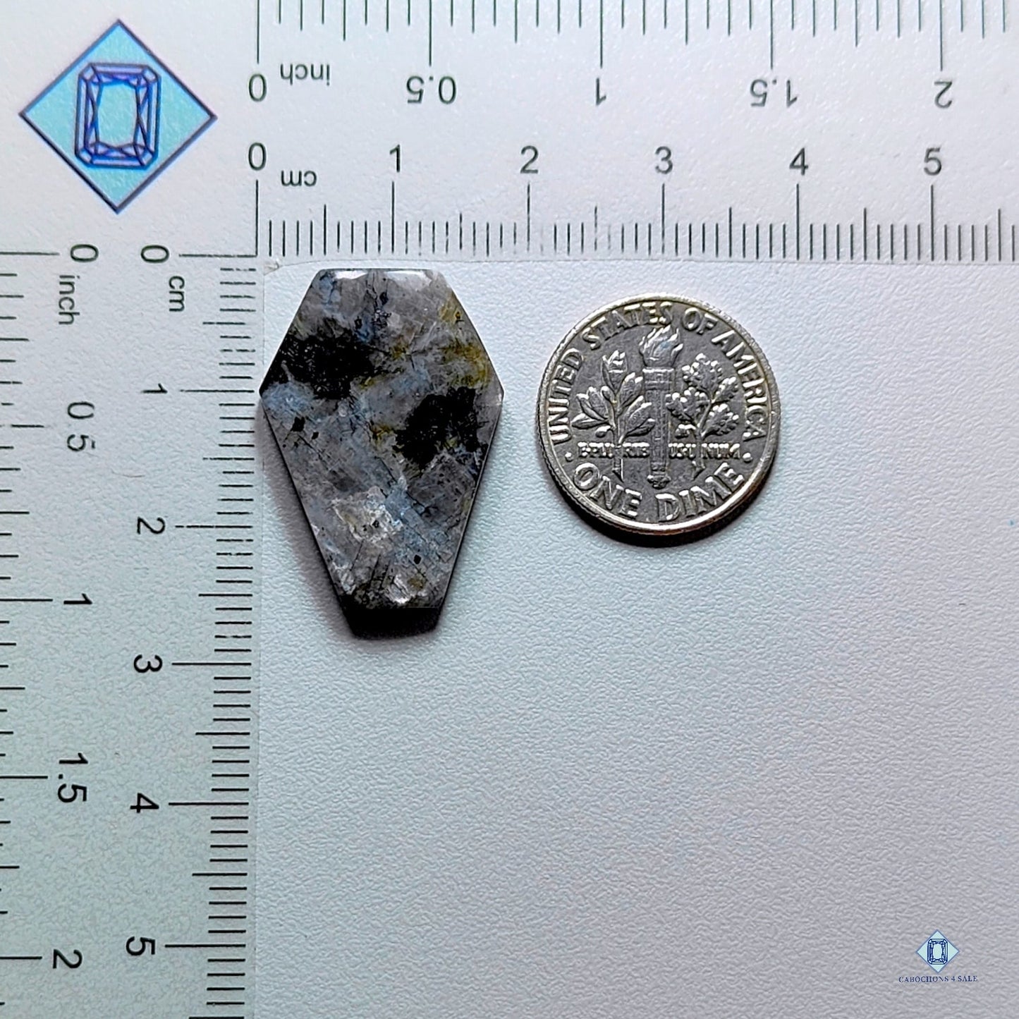 Larvikite Coffin Cabochons