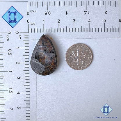 Natural Hypersthene Gemstone Pear Druzy 27*17*5mm from Canada available for sale
