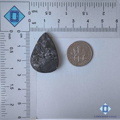 Natural Hypersthene Gemstone Pear Druzy 28*20*6mm from Canada available for sale