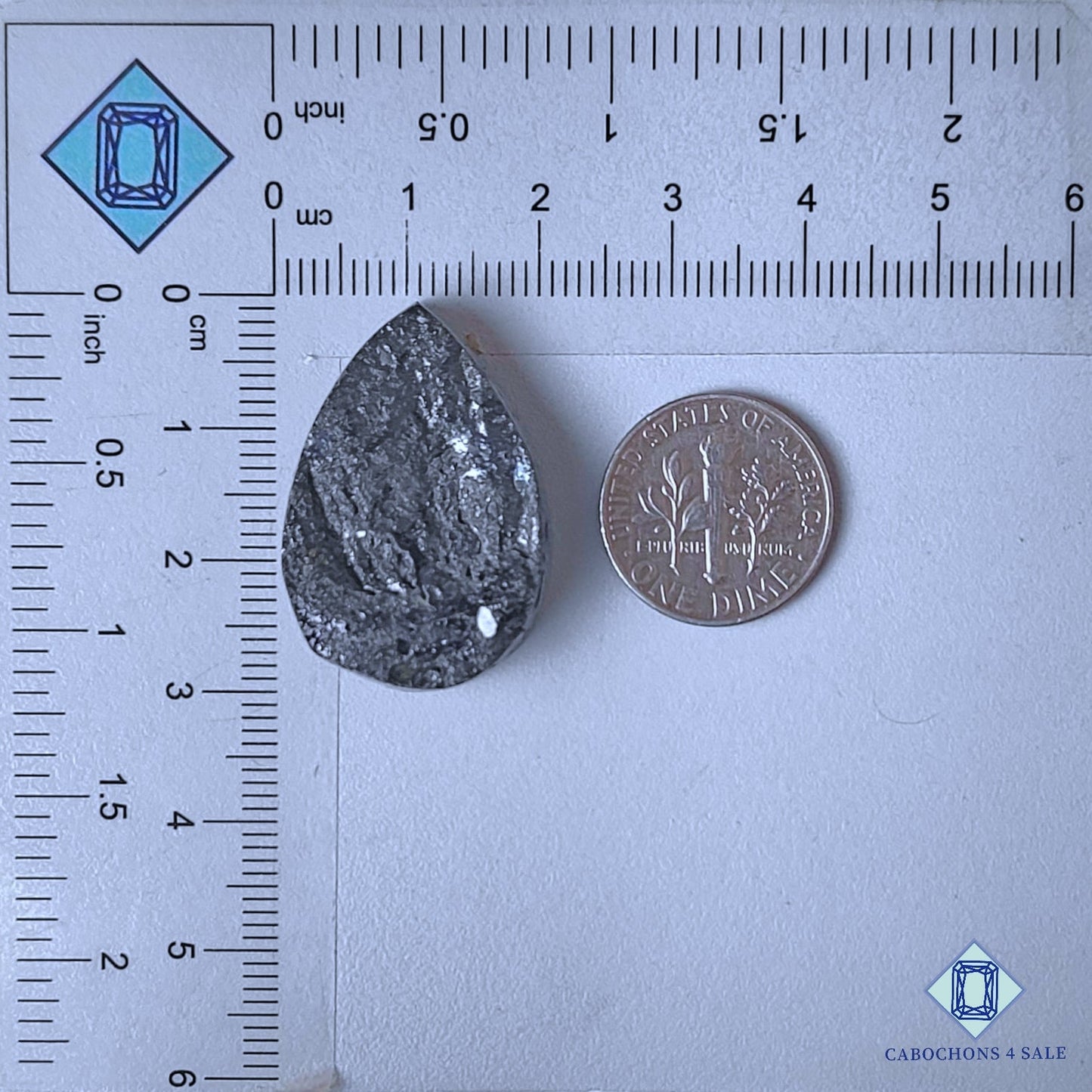 Natural Lava Gemstone  Pear Druzy 29*20*8mm from USA  available for sale