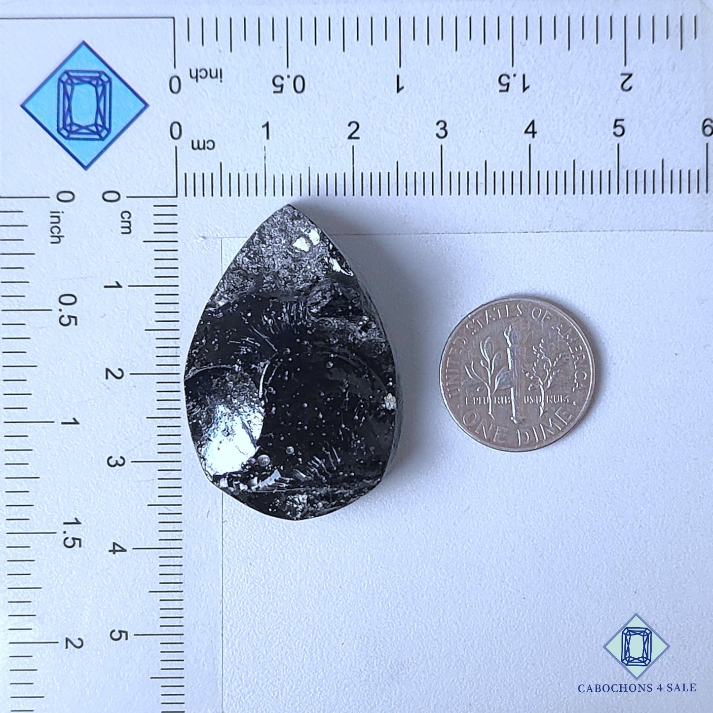 Natural Lava Gemstone  Pear Druzy 35*24*12mm from USA  available for sale