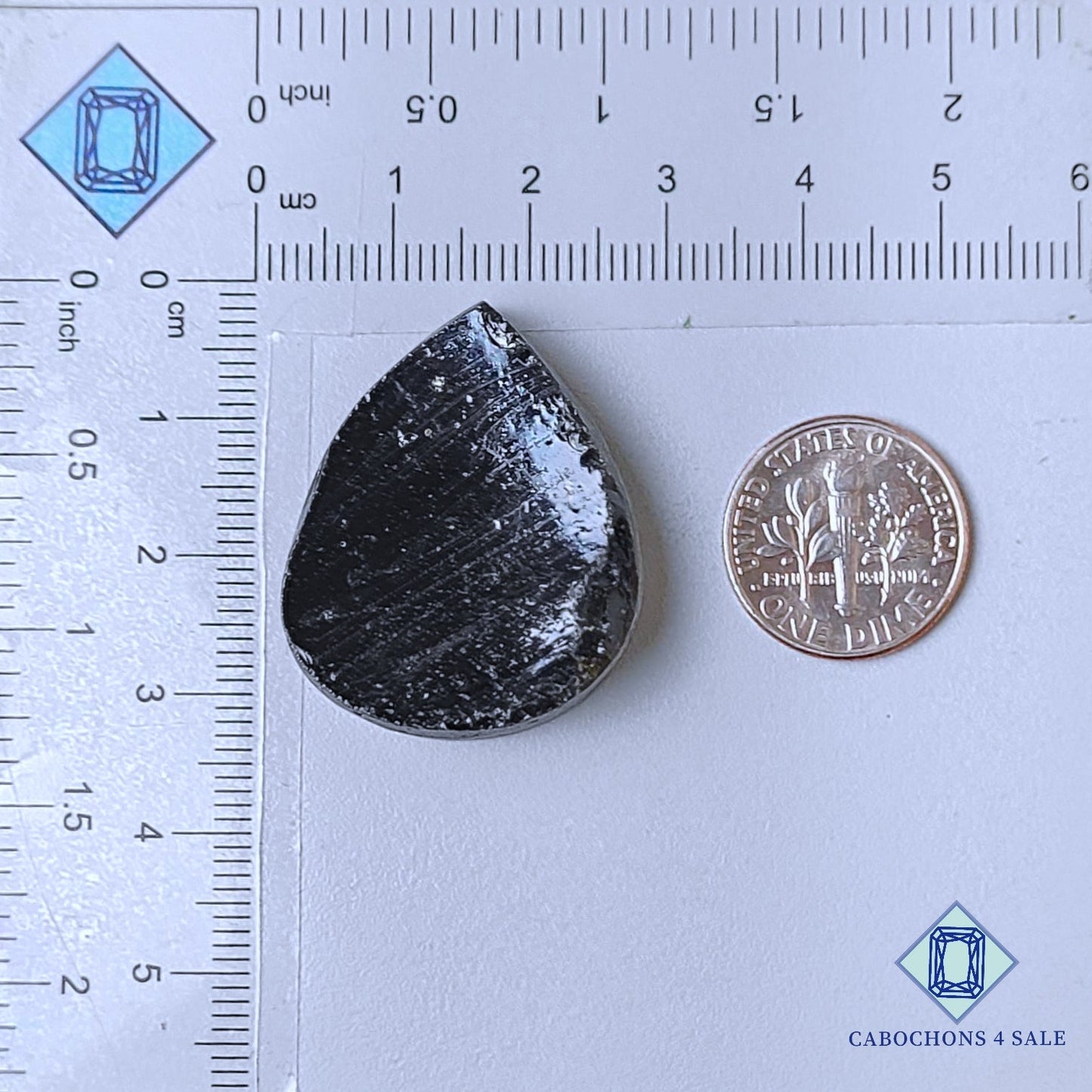 Natural Lava Gemstone Pear Druzy 31*25*8mm from USA available for sale