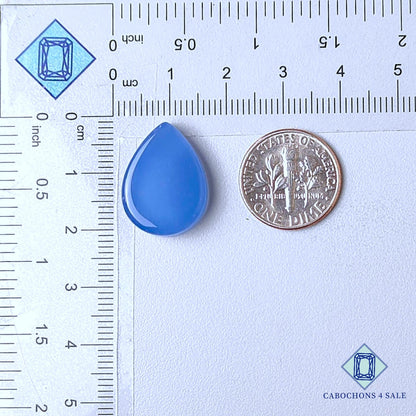 Natural Lavender Chalcedony Gemstone Pear Cabochons 20*15*5mm from Indonesia available for sale