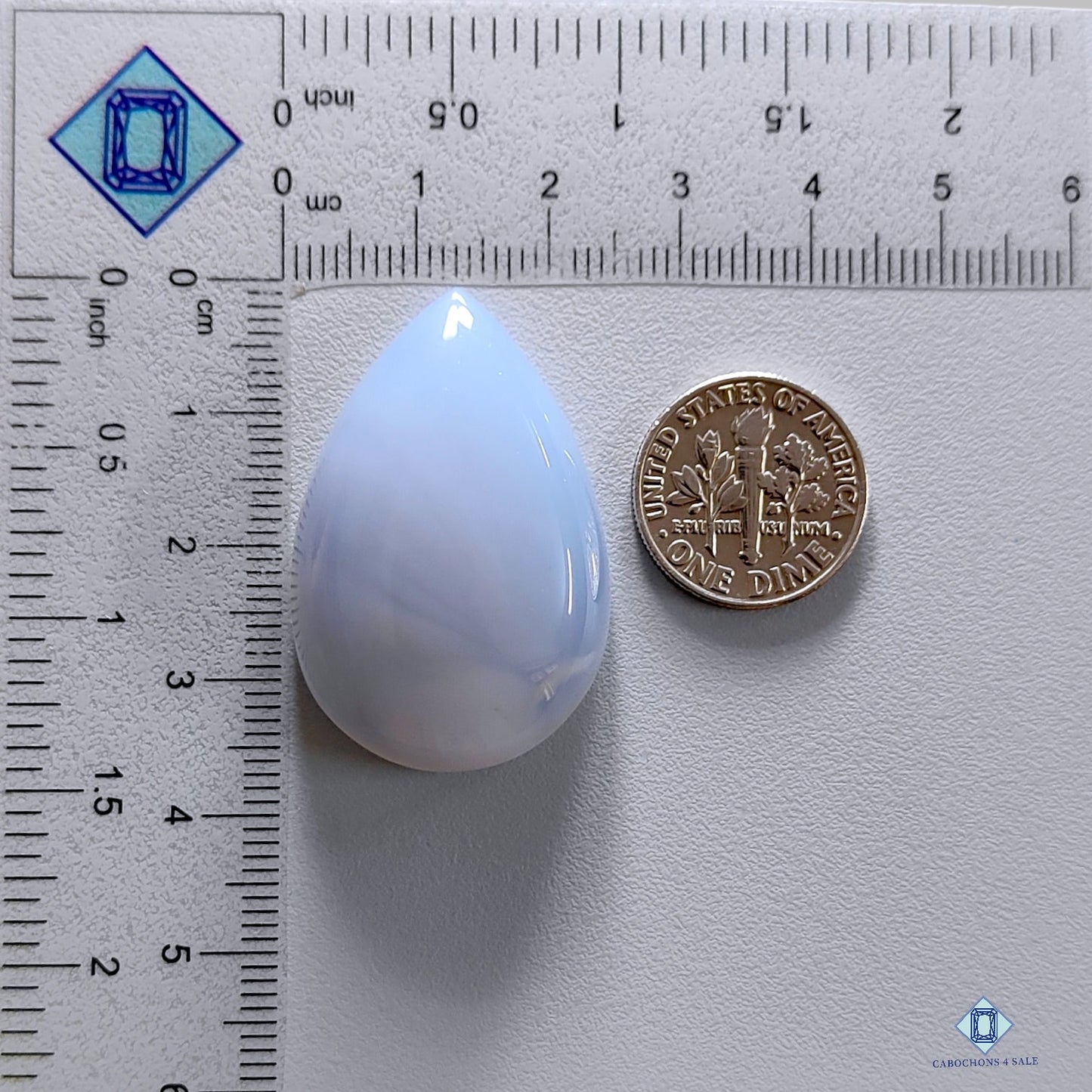 Lavender Chalcedony Pear Cabochons