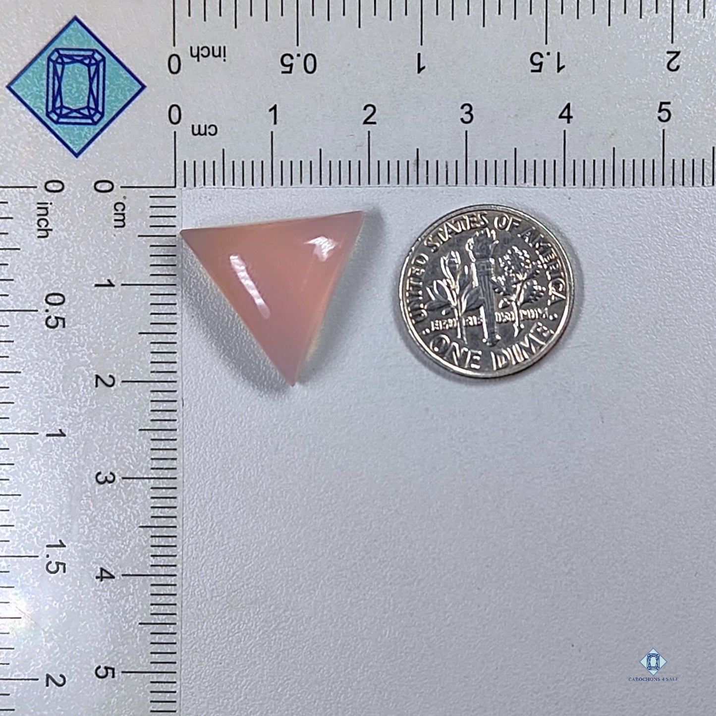 Lavender Chalcedony Triangle Cabochons