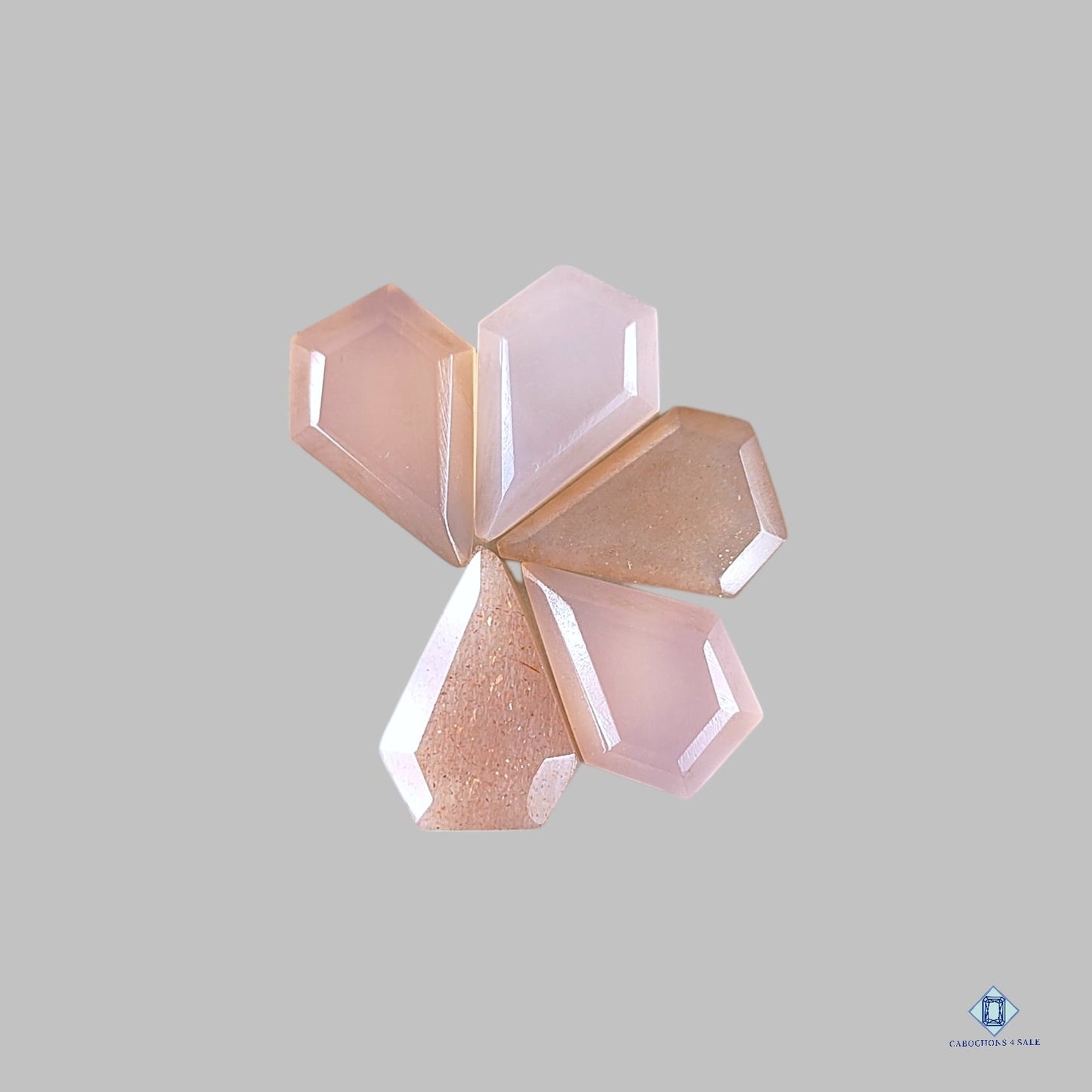 Lavender Chalcedony +  Peach Moonstone