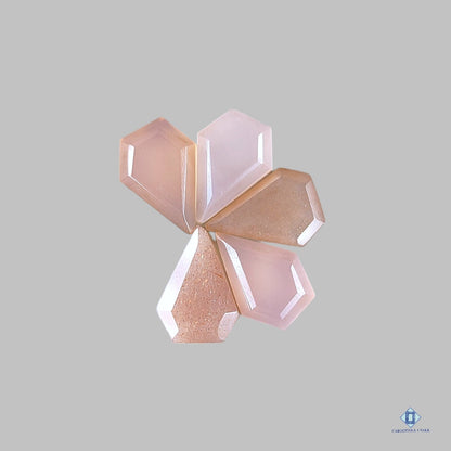 Lavender Chalcedony +  Peach Moonstone