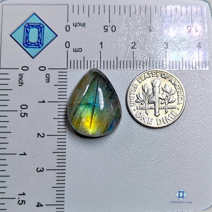 Labradorite +  Crystal Quartz Doublets Pear Doublets