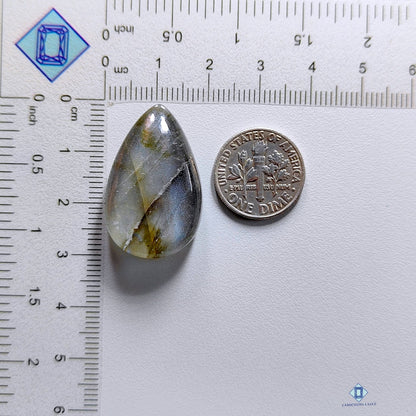 Labradorite +  Crystal Quartz Doublets Pear Doublets