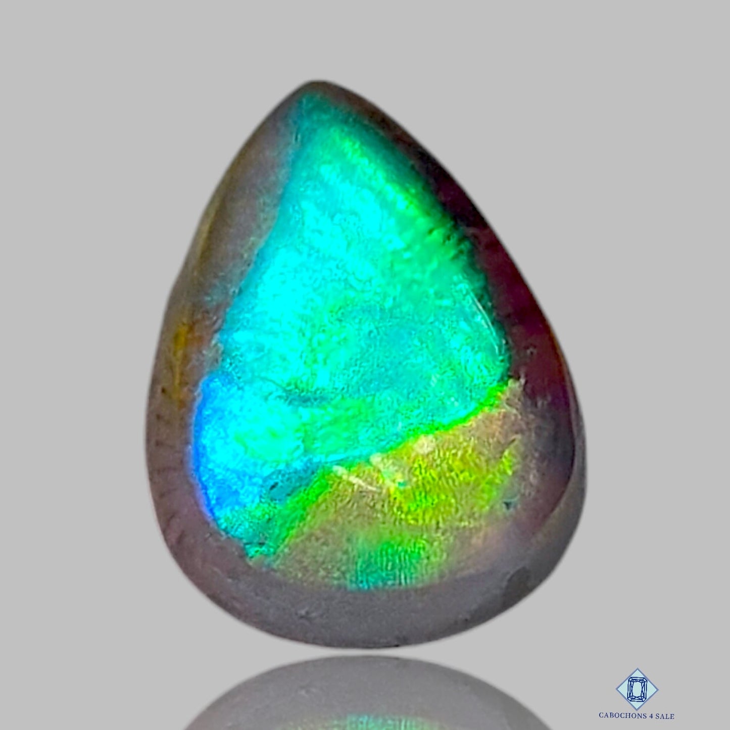 Labradorite Coated Doublets  Pear Doublets