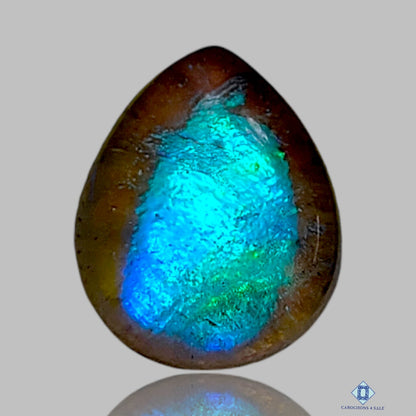 Labradorite Coated Doublets  Pear Doublets