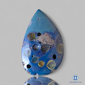 Leland Blue Pear Druzy 27*17*4mm