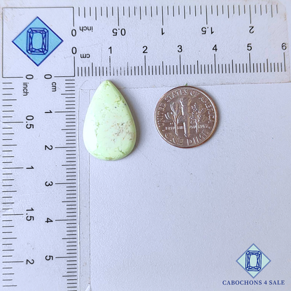 Lemon Chrysoprase Pear Cabochons