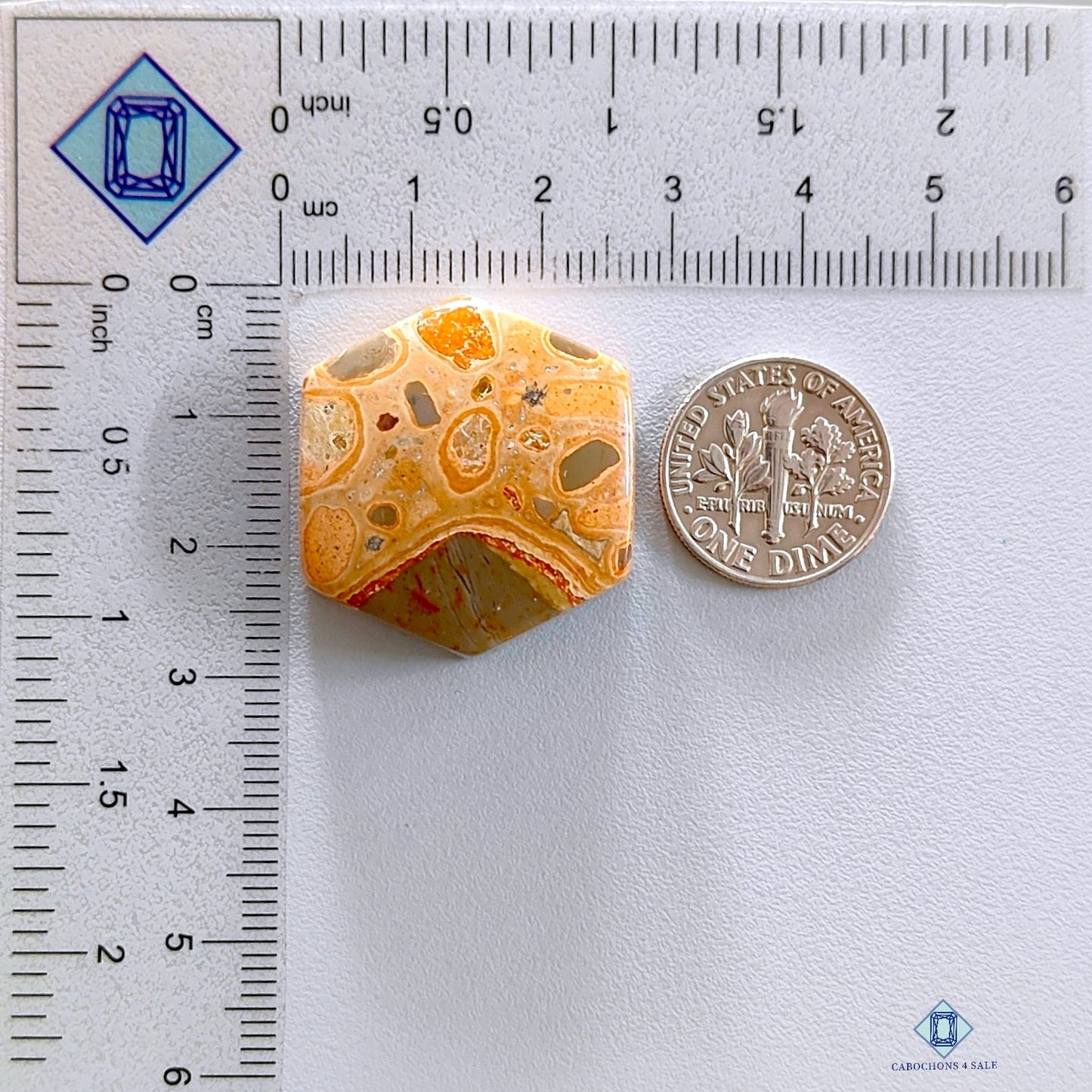 Jasper Hexagon Cabochons