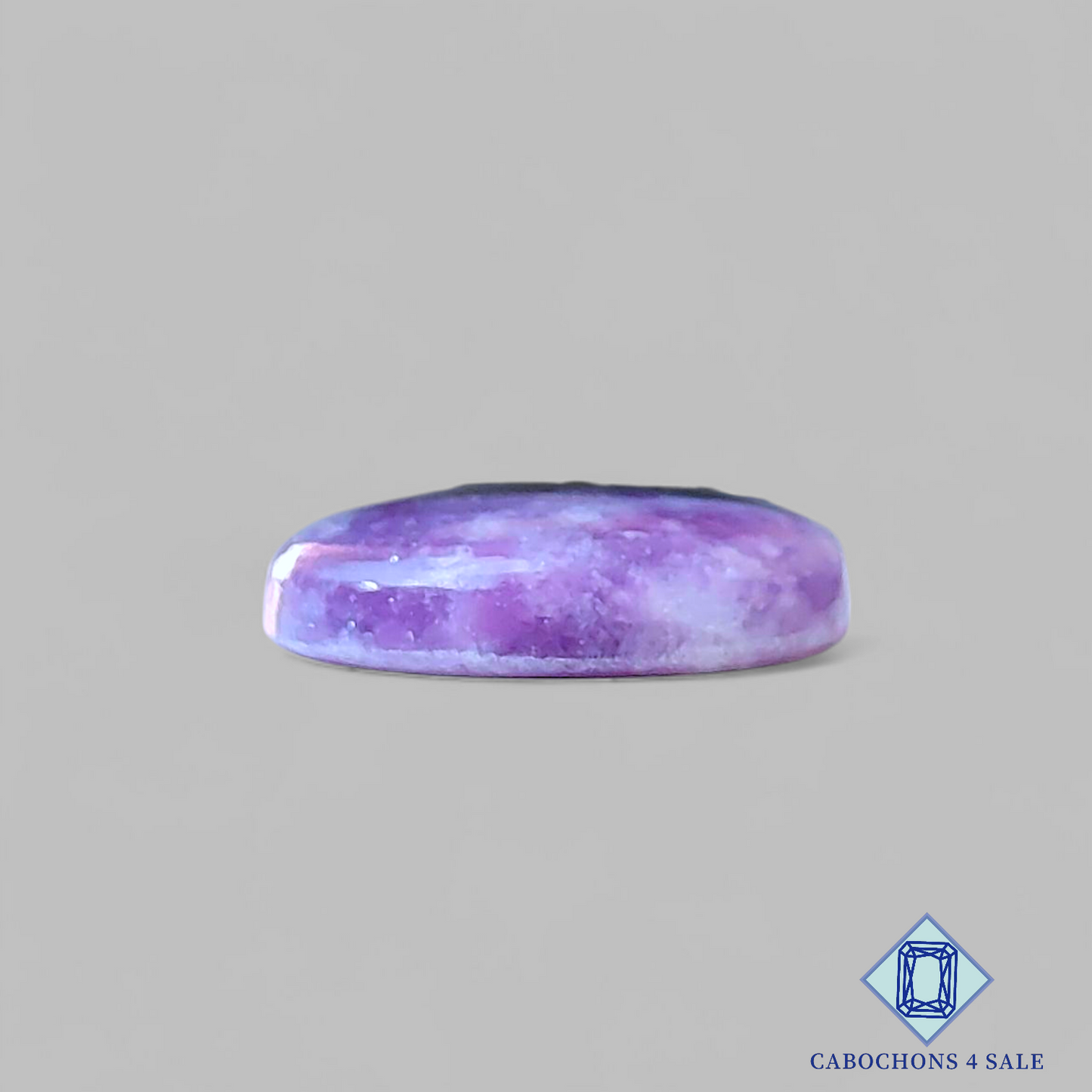 Cabujones redondos de lepidolita de 19 x 5 mm