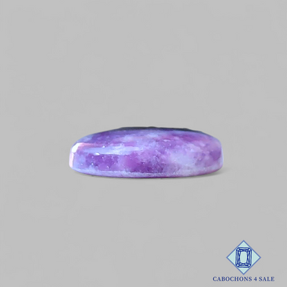 Cabujones redondos de lepidolita de 19 x 5 mm