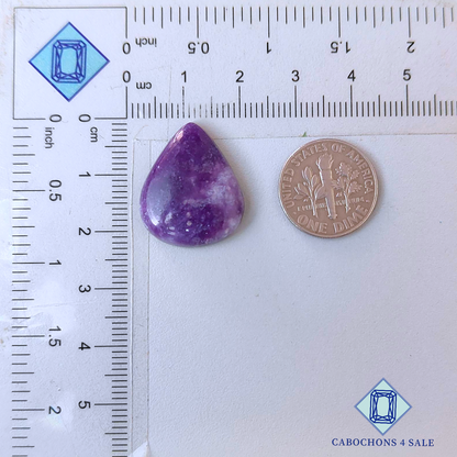 Lepidolite Pear Cabochons 22*18*5mm