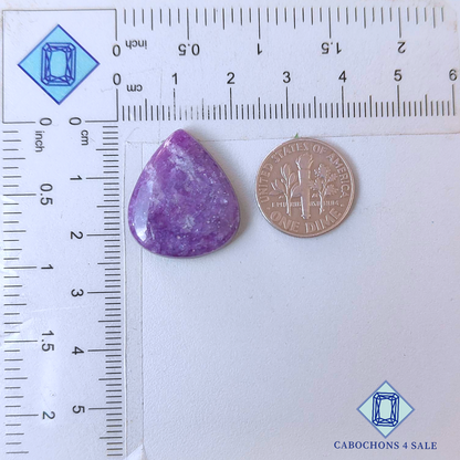 Lepidolite Pear Cabochons 22*19*5mm